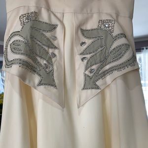 Leather and wool very unique vintage skirt